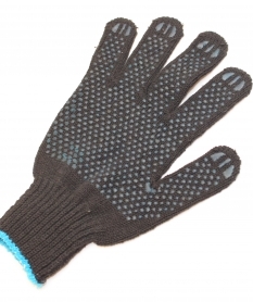 Рабочие утепленные полушерстяные перчатки с ПВХ 7 класс